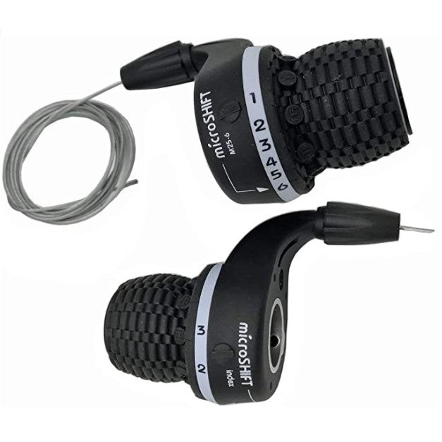 Microshift MS25-6 Twist Shifter Set 3x6 Shimano