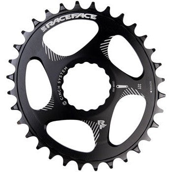 RaceFace Narrow Wide Oval Chainring: Direct Mount CINCH, 30t, Black