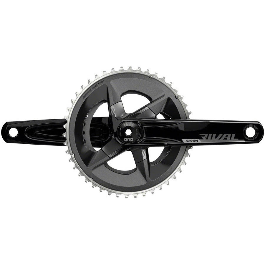 SRAM Rival AXS Crankset - 170mm, 12-Speed, 48/35t, 107 BCD, DUB Spindle Interface, Black, D1