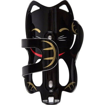 Portland Design Works Lucky Cat Water Bottle Cage: Black Cat