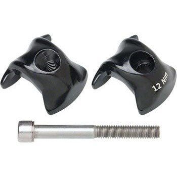 Ritchey WCS 1-Bolt Seatpost Saddle Rail Clamp - Outer Plates, For Alloy Posts, 7 x 9.6mm Rails, Black