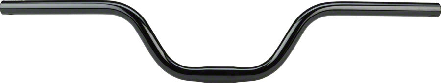 Dimension High-Rise Bar 100mm Rise w/ 15d Sweep, Black 25.4mm Clamp