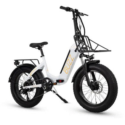 Buzz Bicycles Centris, Class 2 Folding eBike, White