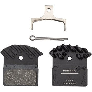 Shimano J03A Resin Disc Brake Pad - Resin, Finned, Fits XTR BR-M9000, XT BR-M8100/BR-M8000, SLX BR-M7100, Deore BR-M6000, and BR-RS785