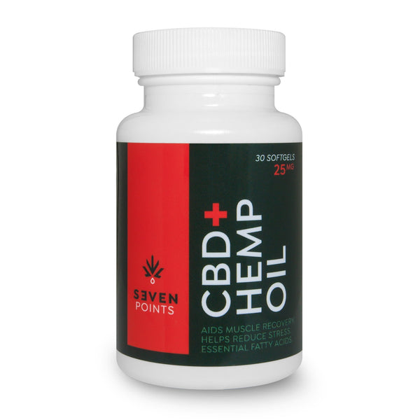 Seven Points CBD+ Hemp Oil 25mg 30 Softgels