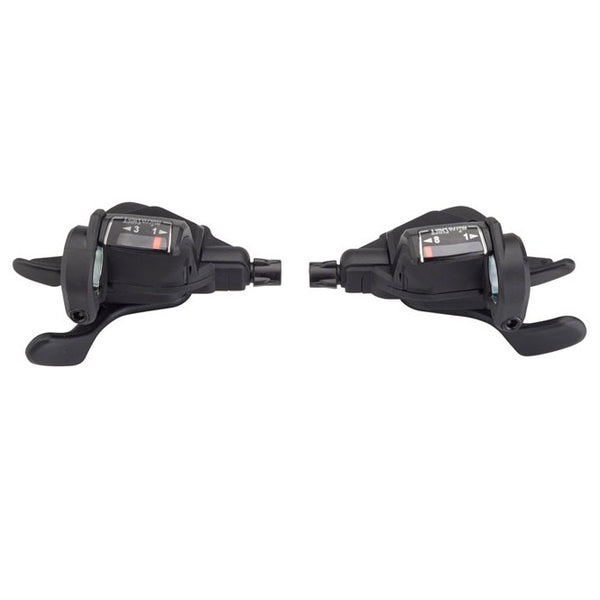 MICROSHIFT MEZZO THUMB-TAP SHIFTER SET, 8-SPEED, TRIPLE, OPTICAL GEAR INDICATOR, SHIMANO COMPATIBLE