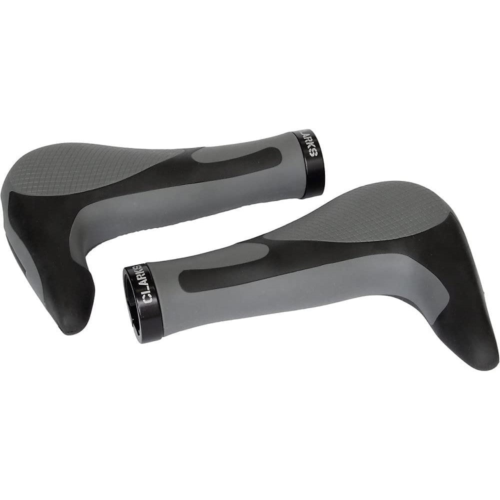 Clarks Grips Lockon Ergon 205 w/Bar Ends Bk/Gy