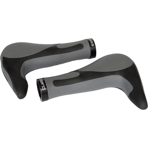 Clarks Grips Lockon Ergon 205 w/Bar Ends Bk/Gy