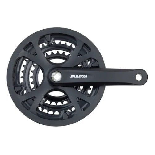 SR Suntour Crankset 170 x 42-32-22, Black