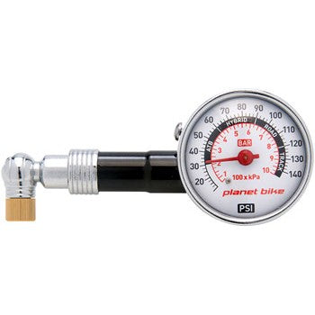 Planet Bike Dial Pressure Gauge - 140psi