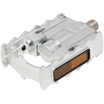 MKS FD-7 Pedals - Folding , Aluminum, 9/16", Silver