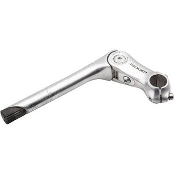 Zoom Quick Comfort Adjustable Stem - 110mm, 25.4 Clamp, Adjustable 80-150deg, 25.4-24tpi Quill, Aluminum, Silver