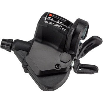microSHIFT Mezzo Left Thumb-Tap Shifter, Triple, Optical Gear Indicator, Shimano Compatible