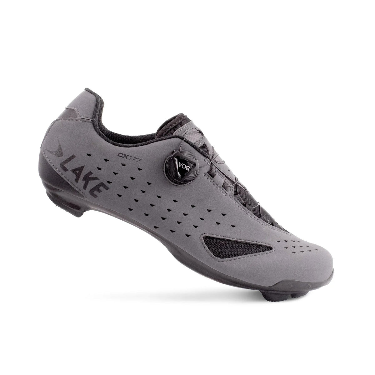 Lake CX177 Road Cycling Shoes Matte Grey/Black