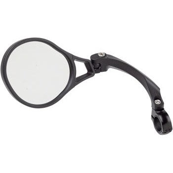 MSW Handlebar Mirror - Flat Bar, Left Side, HD Glass Lens