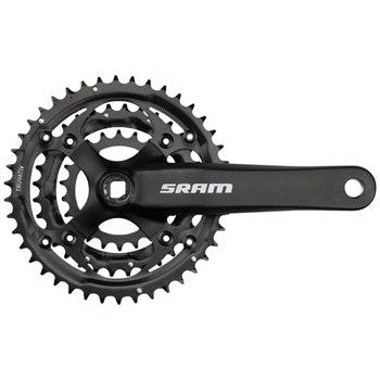 SRAM S-600 Crankset - 175mm, 8-Speed, 42/32/22t, 104/64 BCD, Square Taper JIS Spindle Interface, Black