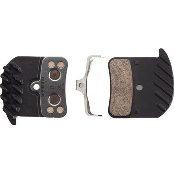 Shimano H03C-MF Disc Brake Pad and Spring - Metal Compound, Finned Aluminum Backplate