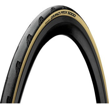 Continental Grand Prix 5000 Tire - 700 x 28, Clincher, Folding, Black/Cream, BlackChili, Vectran Breaker, LazerGrip, ACT