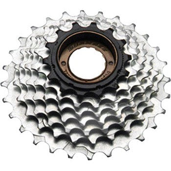 SunRace M2A 7-speed Freewheel - 14-28t, Chrome/Black