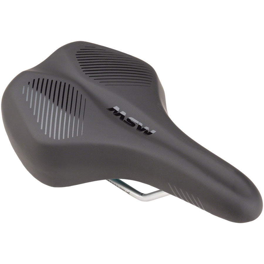 MSW Spin Fitness Saddle - Steel, Black