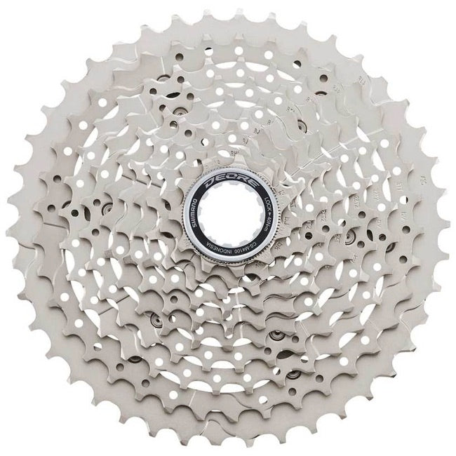 Shimano Deore CS-M4100-10 Cassette - 10-Speed, Silver