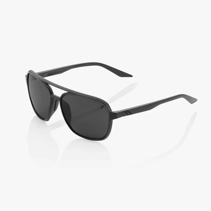 100% Kasia Matte Black/Black Mirrored Lenses