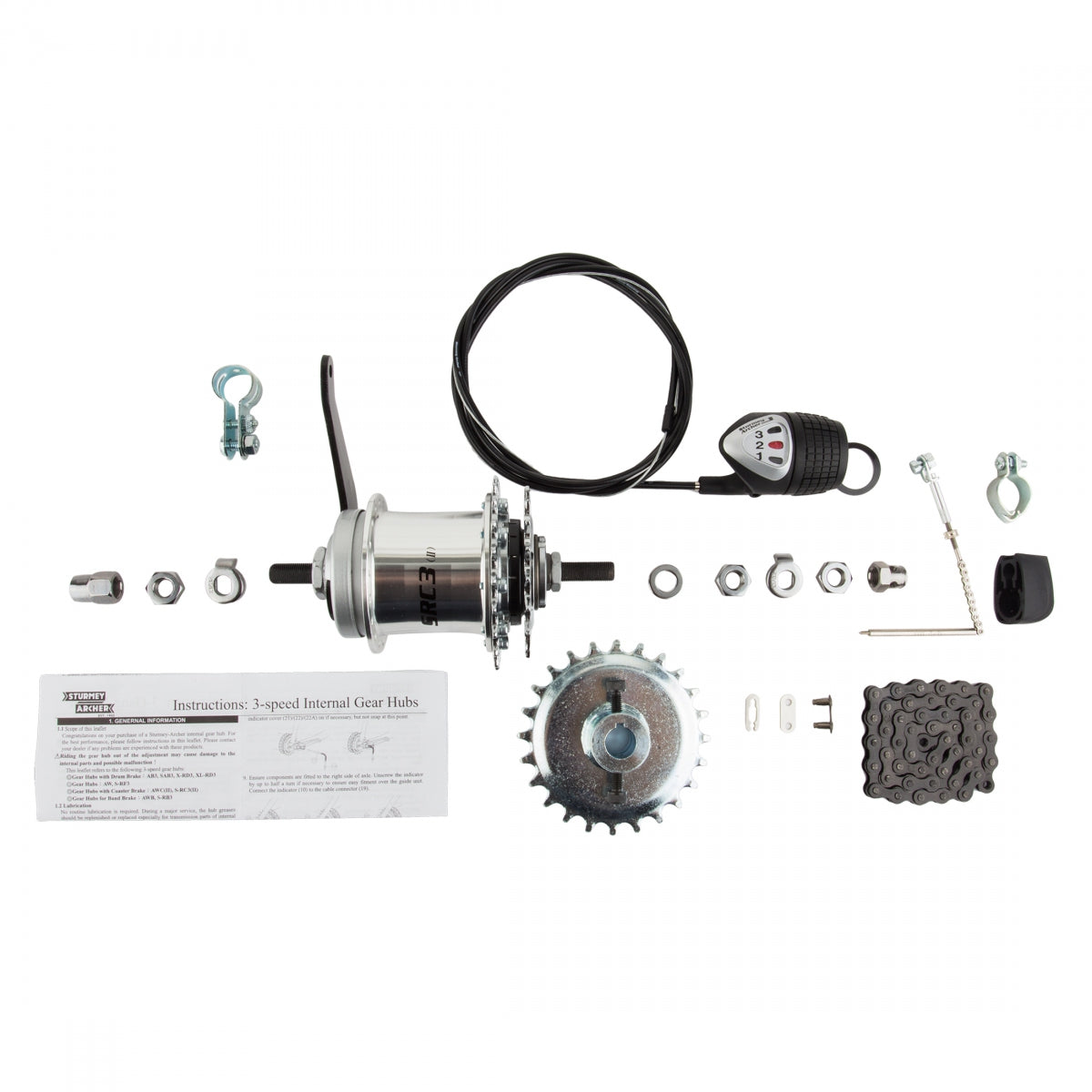 Sturmey Archer Tricycle 3 Speed Conversion Kit Trike