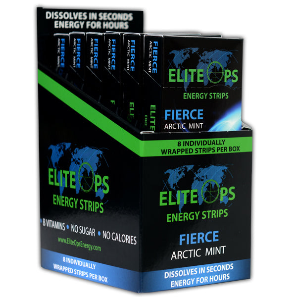 EliteOps Caffeine Energy Strips, Box of 8