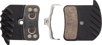Shimano H03C-MF Disc Brake Pad and Spring - Metal Compound, Finned Aluminum Backplate