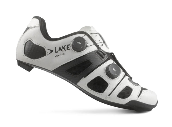 Lake CX242-X Road Shoe White/Black 45.5 Wide