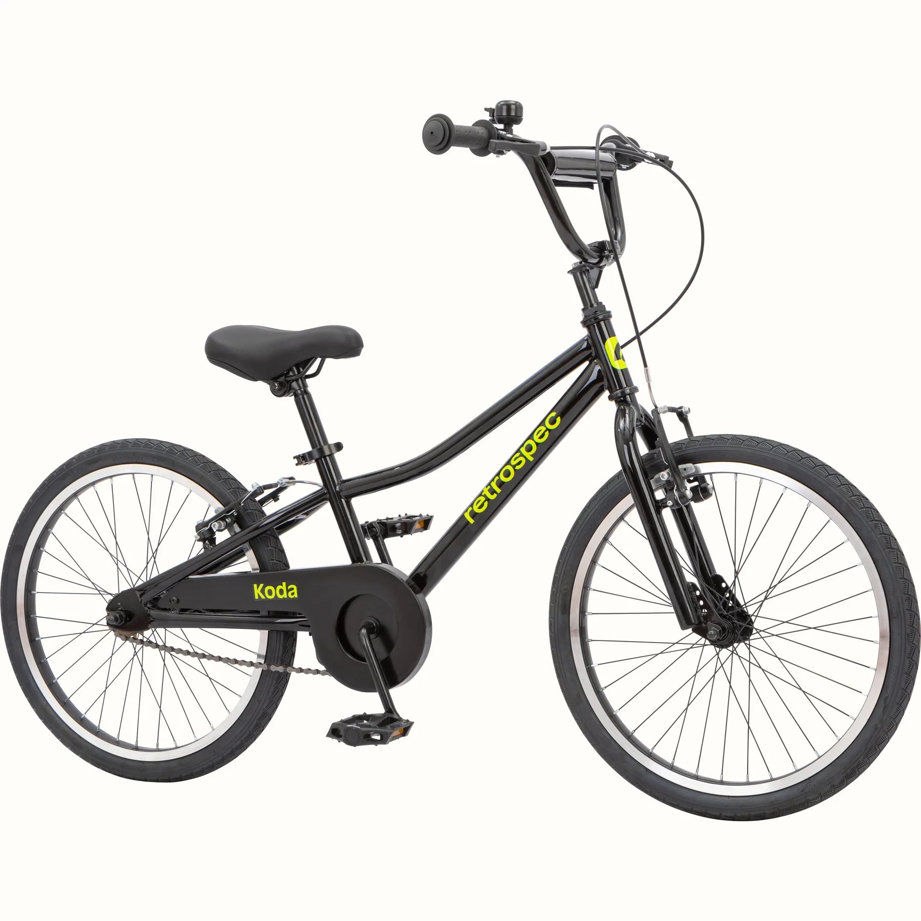 Retrospec Koda 20" Kids Bike, Ages 6-8 Years  Black Neon