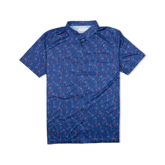 HandUp Pabst Blue Ribbon BBQ Button Up