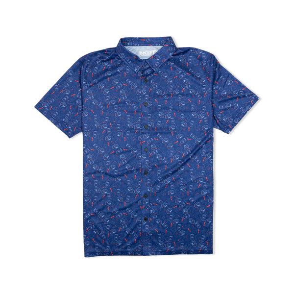 HandUp Pabst Blue Ribbon BBQ Button Up