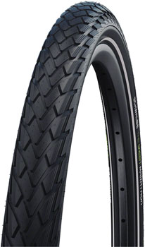 Schwalbe Green Marathon Tire - 700 x 38-40 / 28 x 1.50, Clincher, Wire, Black/Reflective, Performance Line, GreenGuard, TwinSkin, Addix