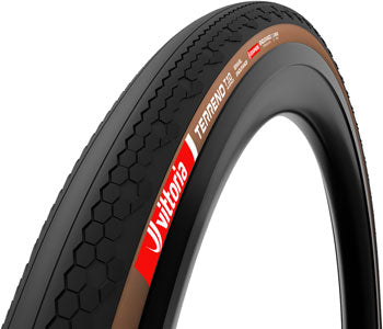 Vittoria Terreno T10 Hardpack Tire - 700 x 40, Tubeless, Folding, Black/Brown, Gravel Endurance, Graphene, G2.0, E-Bike