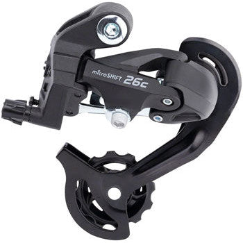microSHIFT M26C Rear Derailleur - 7/8 Speed, Short Cage, for 13-34t Freewheel, Black