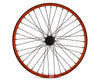 20" RAMPAGE PRO STREET FRONT FEMALE AXLE WHEEL, ORANGE / BLACK SPLATTER