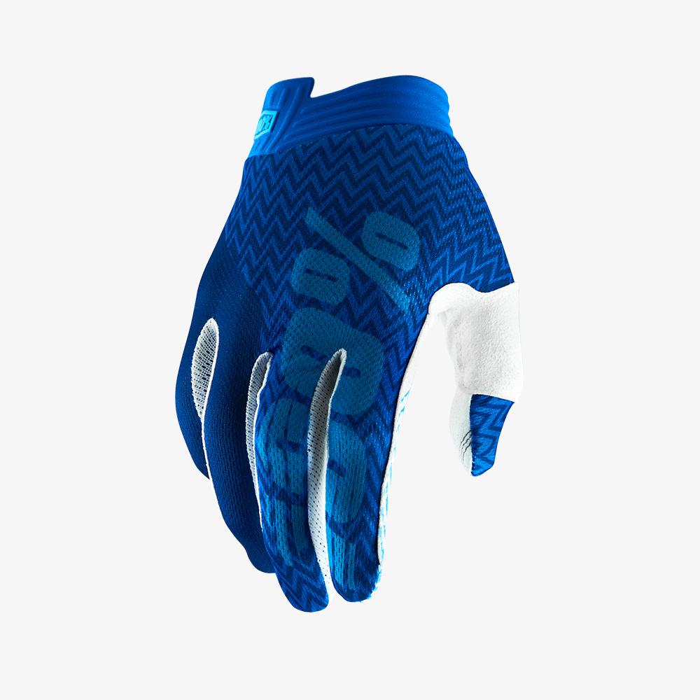 100% iTrack Gloves - Blue/Navy Small