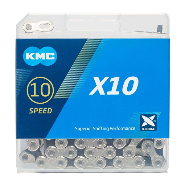 KMC X10 10 spd Silver/Black Chain