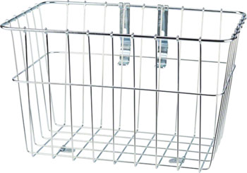 Wald 1352 Front Grocery Basket with Adjustable Legs Silver