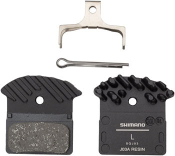 Shimano J03A Resin Disc Brake Pad - Resin, Finned, Fits XTR BR-M9000, XT BR-M8100/BR-M8000, SLX BR-M7100, Deore BR-M6000, and BR-RS785