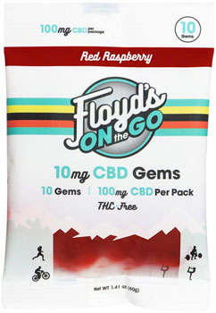 Floyd's of Leadville CBD Gems: Isolate, 10mg Per Gem, 10 Count Pouches