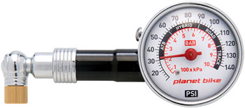 Planet Bike Dial Pressure Gauge - 140psi