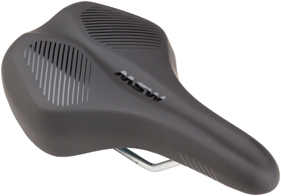 MSW Spin Fitness Saddle - Steel, Black