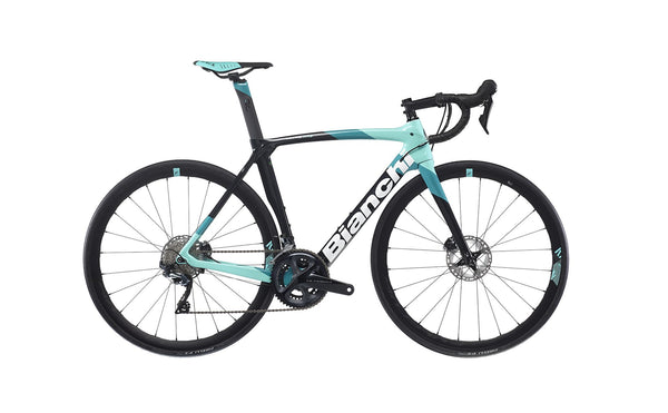 Bianchi Oltre XR3 50cm Ultegra Di2 12 Speed Graphite Race/Celeste CK16 Shade, White Logos, Full Glossy