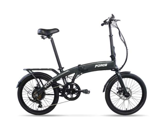 eCity FD250 Rear Hub 20 inch Folding Electric City Bicycle, Black