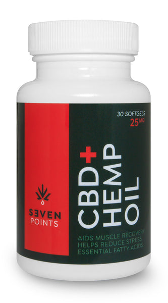 Seven Points CBD+ Hemp Oil 25mg 30 Softgels