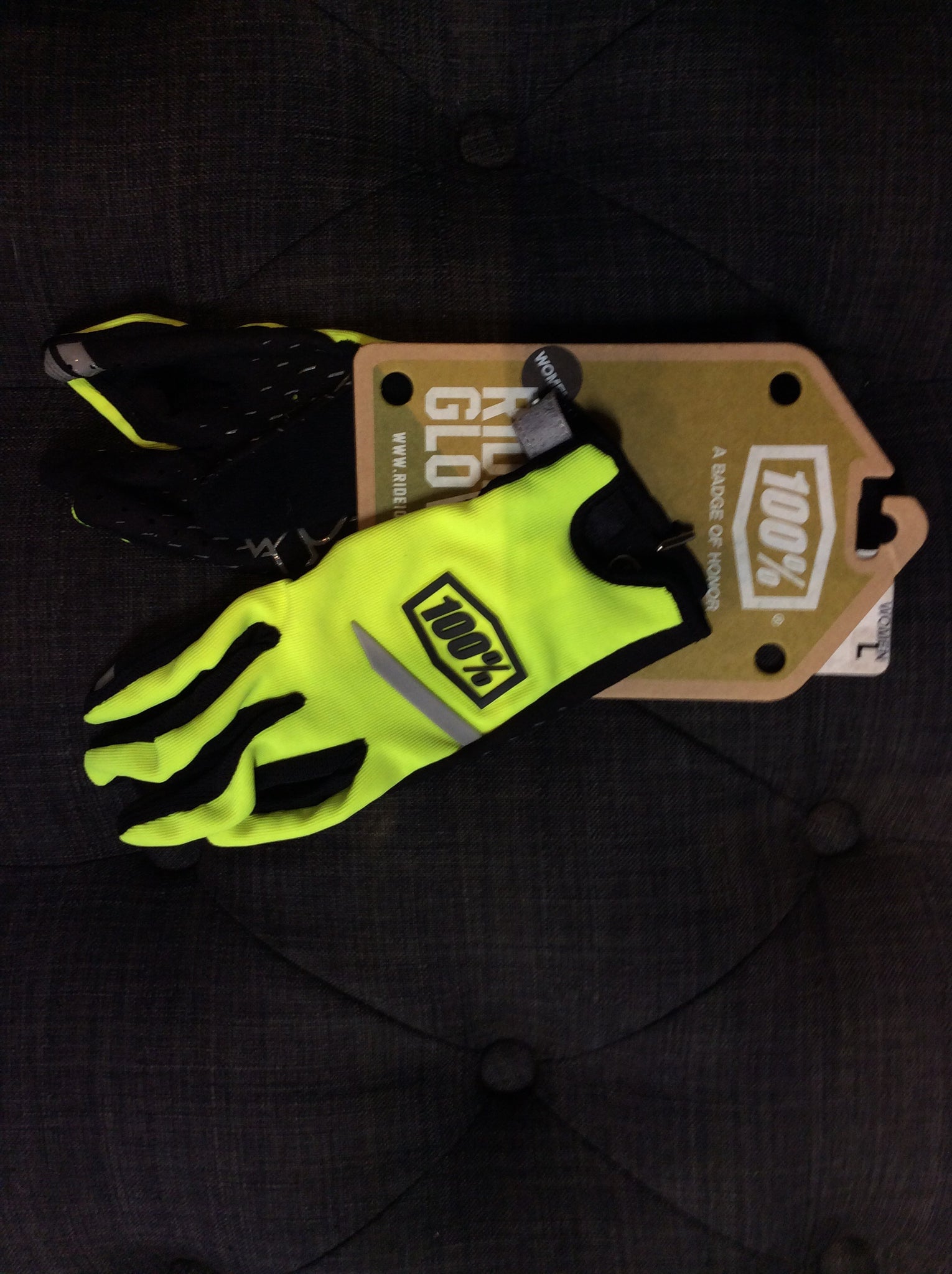100% Ridecamp W's Glove: Neon Yellow