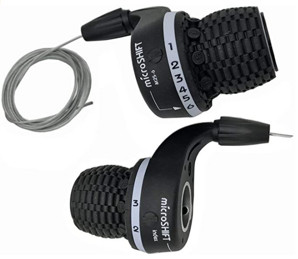 Microshift MS25-6 Twist Shifter Set 3x6 Shimano