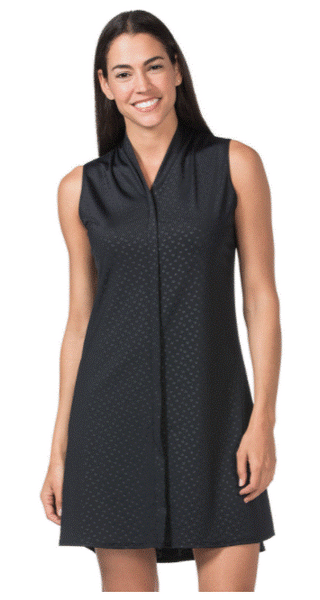 Terry Transit Dress - Black Dots, small